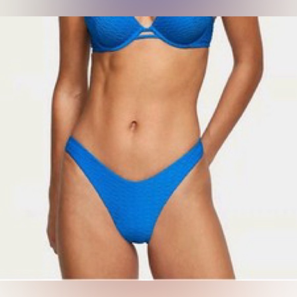 Victoria Secret | Bright Blue and Gold Beaded Bikini Top